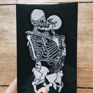 Skeleton Kiss Anatomical Patch: Human Anatomy Love, Embroidery Iron-on Punk Valentines Day Gift image 6