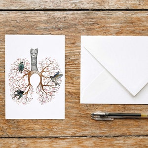 Mystery Anatomy Postcard Set: Anatomical Magic Grab Box, Surprise Human Skeleton Bundle, Floral Watercolor Unique Valentines Day Gift image 3