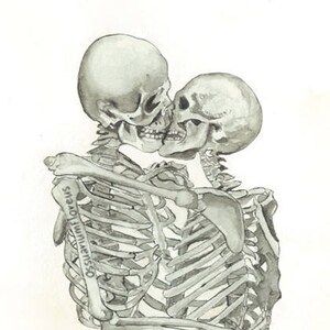 Skeleton Kiss Anatomical Patch: Human Anatomy Love, Embroidery Iron-on Punk Valentines Day Gift image 8