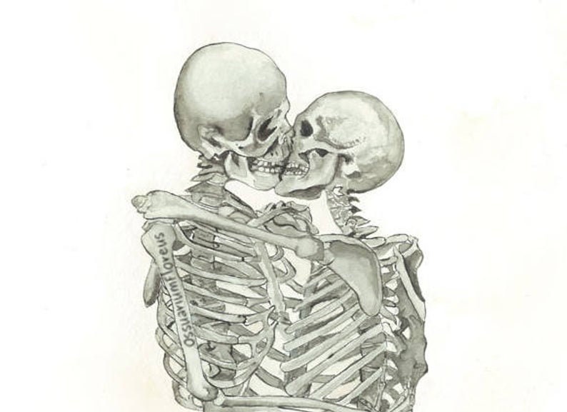 Skeleton Kiss Anatomical Patch: Human Anatomy Love, Embroidery Iron-on Punk Valentines Day Gift image 8