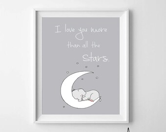 Elephant Printable Nursery SetElephant Nursery DecorElephant | Etsy