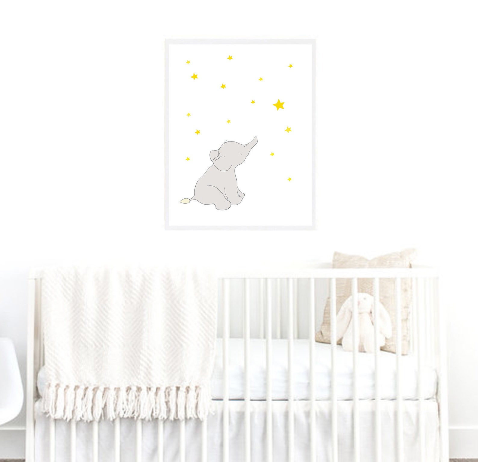Elephant Printable Nursery Artelephant Nursery Decorelephant Etsy