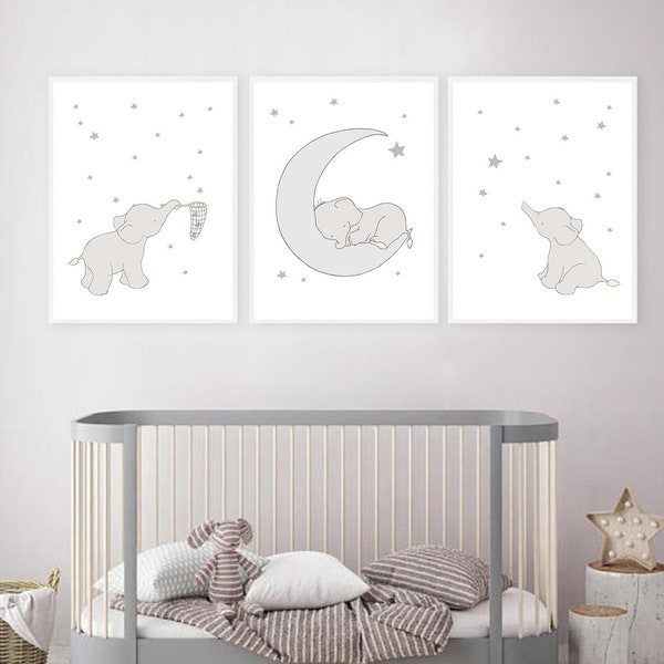 Elephant Nursery Art - Etsy