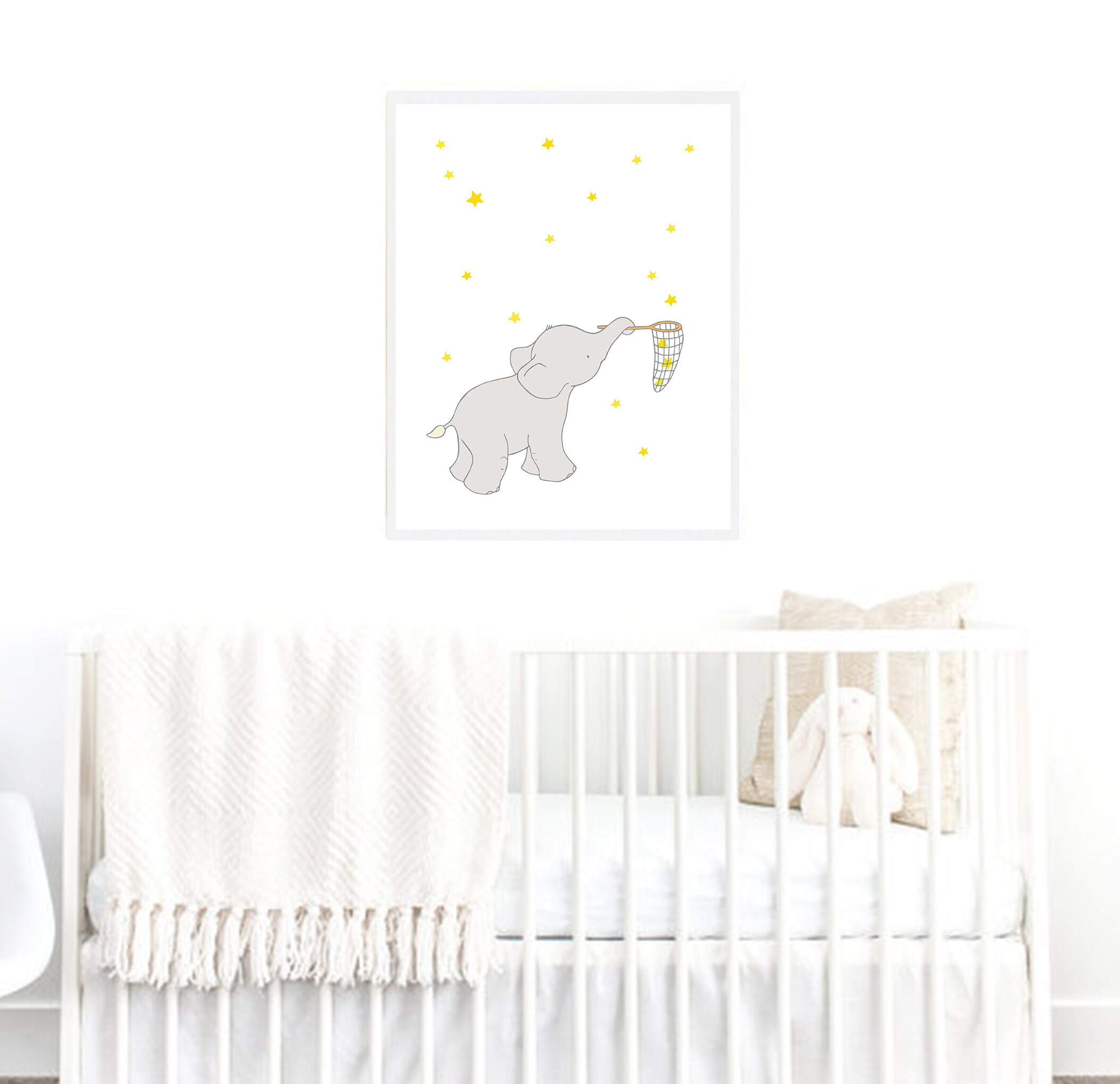 Elephant Printable Nursery Artelephant Nursery Decorelephant Etsy