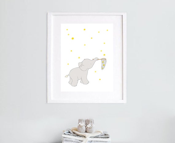 Elephant Printable Nursery Artelephant Nursery Decorelephant | Etsy
