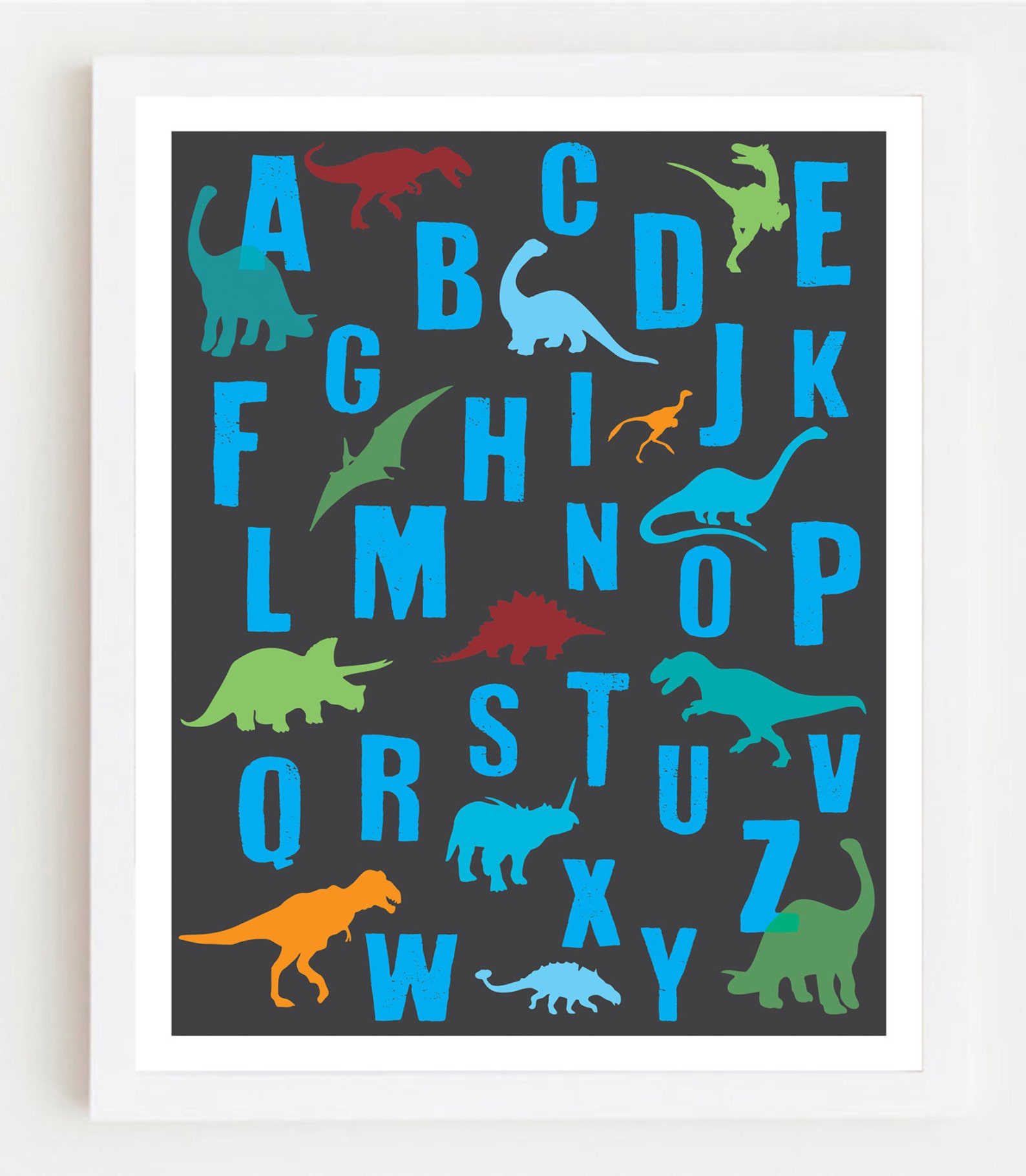 Dinosaur Printable ABC Nursery Posterabc Dinosaur Children - Etsy