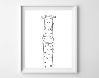 Giraffe Printable Nursery Wall Art,Giraffe Nursery,Giraffe Nursery Decor,Giraffe Kids Art,Giraffe baby Art,Cute Giraffe,Giraffe children Art