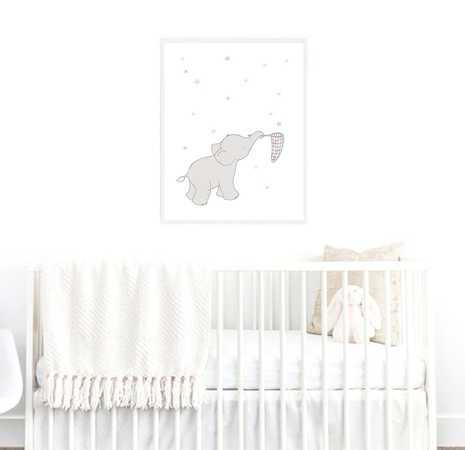 Stars Moon Nursery Baby Art Stars Moon Baby Girl Nursery Decor Etsy