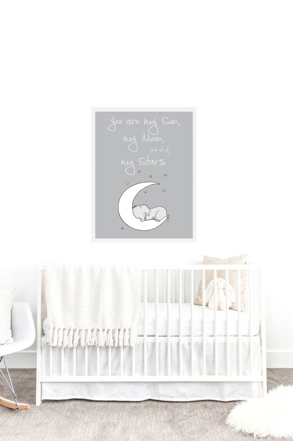 Elephant Printable Nursery Art,elephant Nursery Decor,elephant Baby Art ...