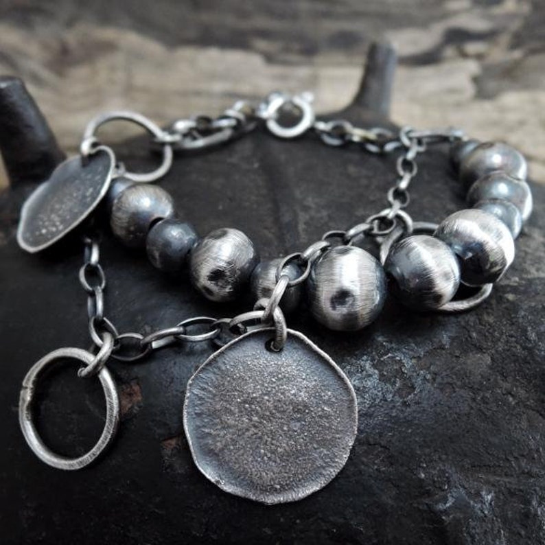 handmade bracelet sterling silver bracelet Silver bracelet silver balls bracelet