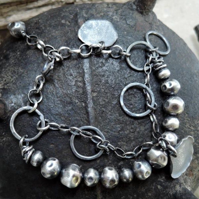 handmade bracelet sterling silver bracelet Silver bracelet silver balls bracelet