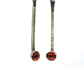 Boucles d’oreilles carneliennes Sterling Silver 2 » Handmade The Copper Mitten (ER136)