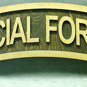 Large 18 inch Special Forces Tab