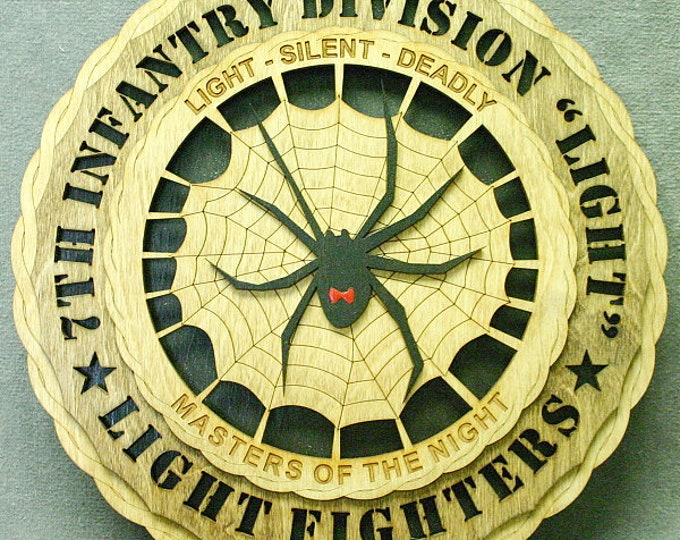Custom 12" Army 7th Infantry Light Wall Tribute