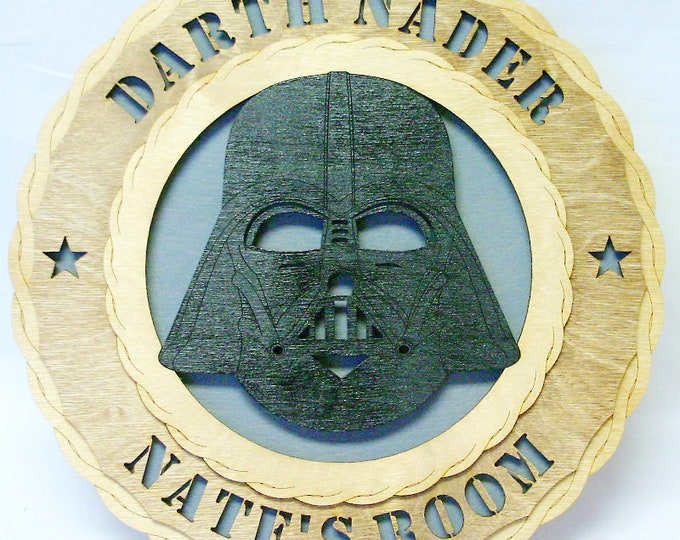 Custom 12" Wood Star Wars Darth Vader Wall Tribute - FREE SHIPPING