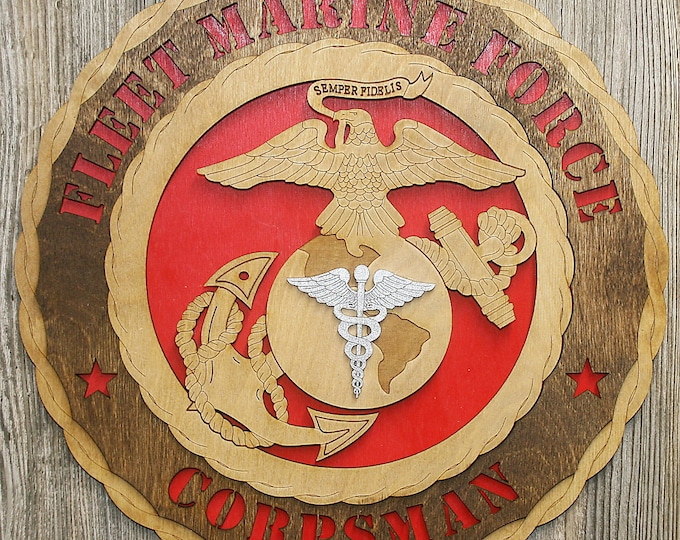 12" and 18" Fleet Marine Force Corpsman Wall Tribute