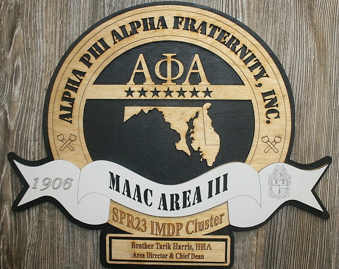 Custom 12"or 18" Alpha Phi Alpha - MAAC Area III Wall Tribute