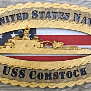 Custom 15 x 7  USS Comstock Tribute - Free Shipping