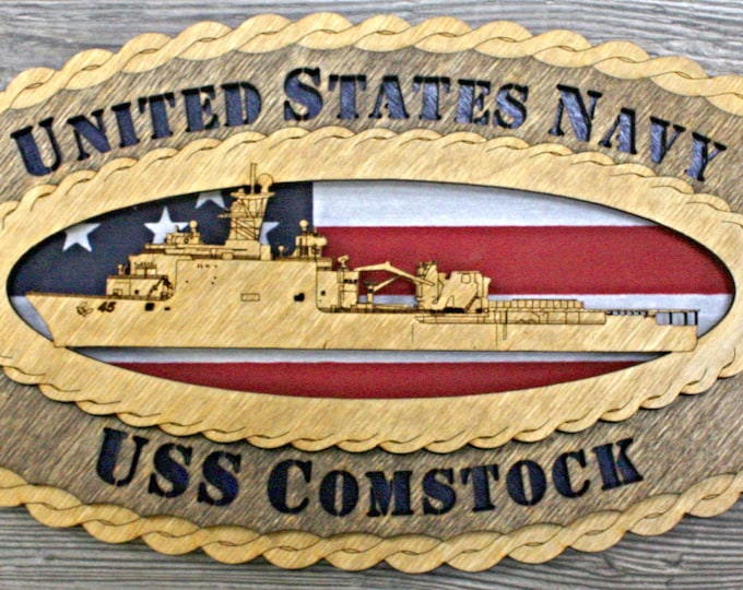 USS Comstock Tribute Plaque: Custom 3D Wall Art, Military Gift