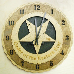 Custom 12" Order of the Eastern Star Wall Clock