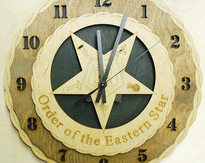 Custom 12" Order of the Eastern Star Wall Clock