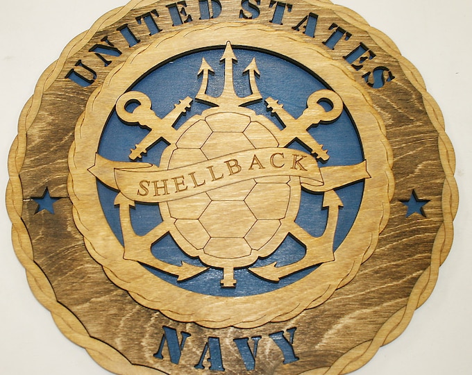 12" and 18"  Navy Shellback Wall Tribute