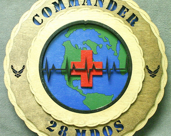 Custom 12" or 18" Air Force 28th MDOS Wall Tribute