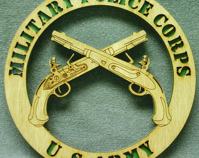 Military Police Crossed Pistols Cutout Wall plaque