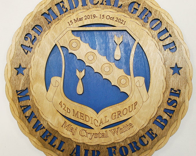 12" and 18"   Air Force 42d Medical Group Wall Tribute