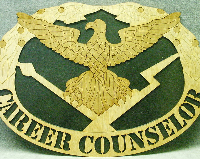 Army Career Counselor Insignia Wall Plaque - FREE SHIPPING