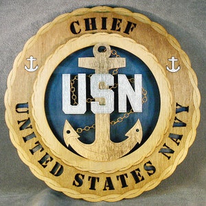 Custom 12&quot;or 18&quot; Navy Chief Wall Tribute