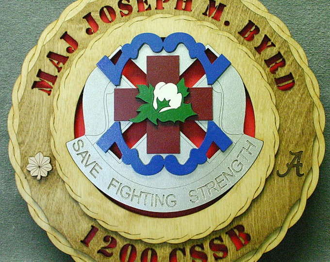 Custom 12"or 18" Wood Army 1200 CSSB Wall Tribute