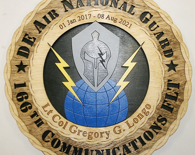 12" and 18"  Delaware Air National Guard Wall Tribute - 166th Communications Flight