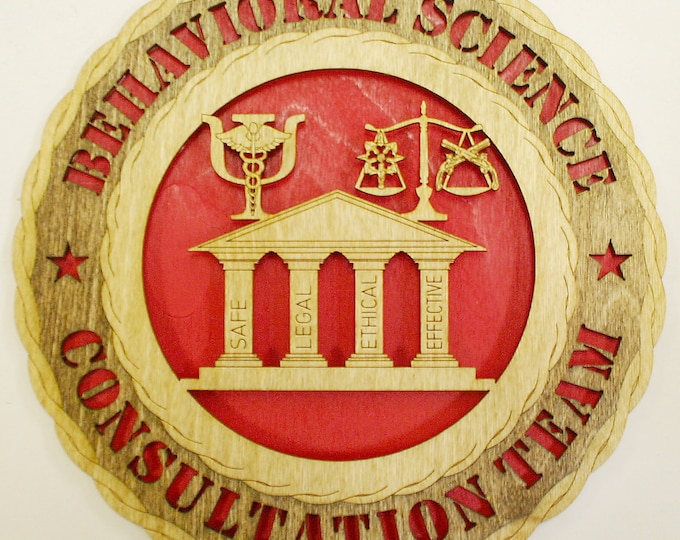 Custom 12" Wood US Army Behavioral Science Consultation Team Wall Tribute - FREE SHIPPING