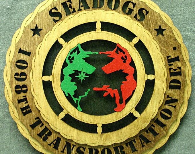 Custom 12" Wood US Army 1098th Transportation Det Wall Tribute - FREE SHIPPING