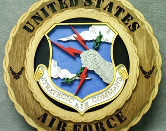 Custom Air Force Strategic Air Command Wall Plaque - 12" Tribute