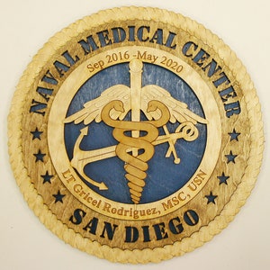 Custom 12&quot;or 18&quot; Naval Medical Center San Diego Wall Tribute