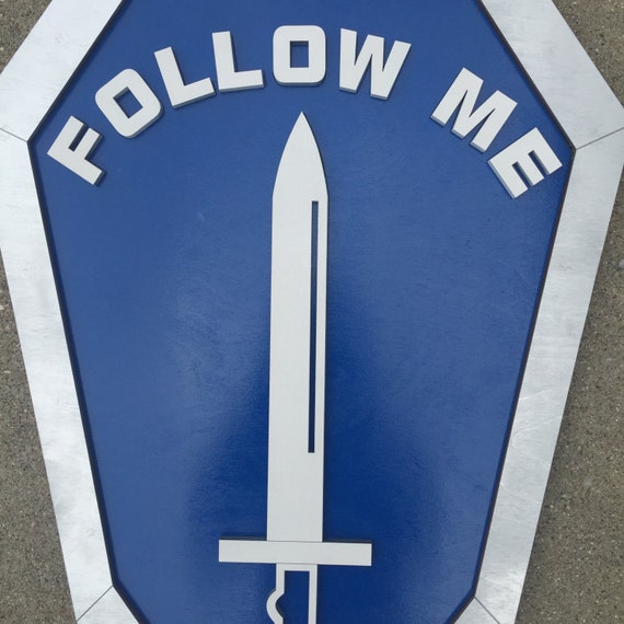 Fort Benning Follow Me Sticker – 2-Pack, Self-Adhesive Vinyl, Infantry, Darkside Ltd A555