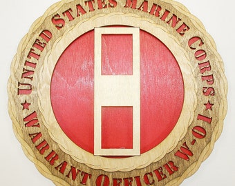 Marine WO1 Warrant Officer Wall Tribute