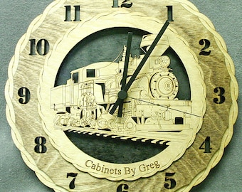 Custom 12" Train Wall Clock