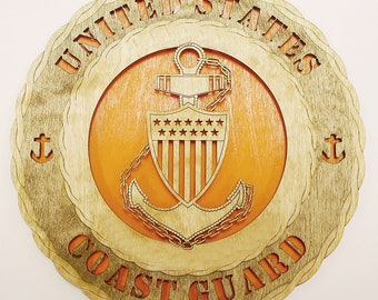 Custom 12&quot;or 18&quot; Coast Guard Chief Wall Tribute