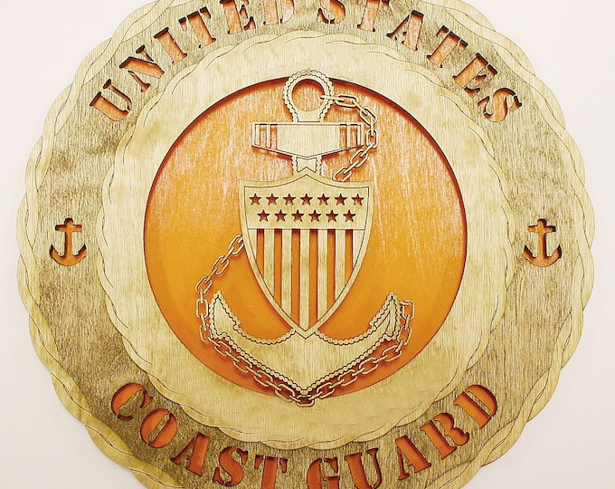 Custom 12"or 18" Coast Guard Chief Wall Tribute