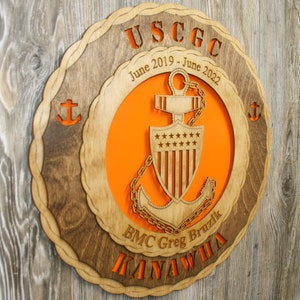 12&quot; and 18&quot; Coast Guard Chief Wall Tribute