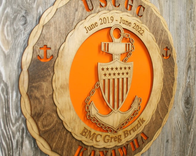 12" and 18" Coast Guard Chief Wall Tribute