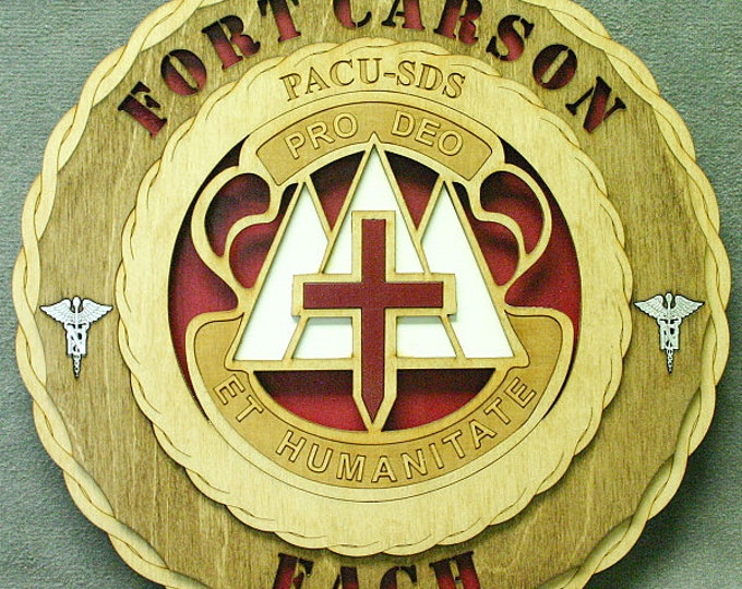 Custom 12"or 18" Wood Army Fort Carson EACH Wall Tribute