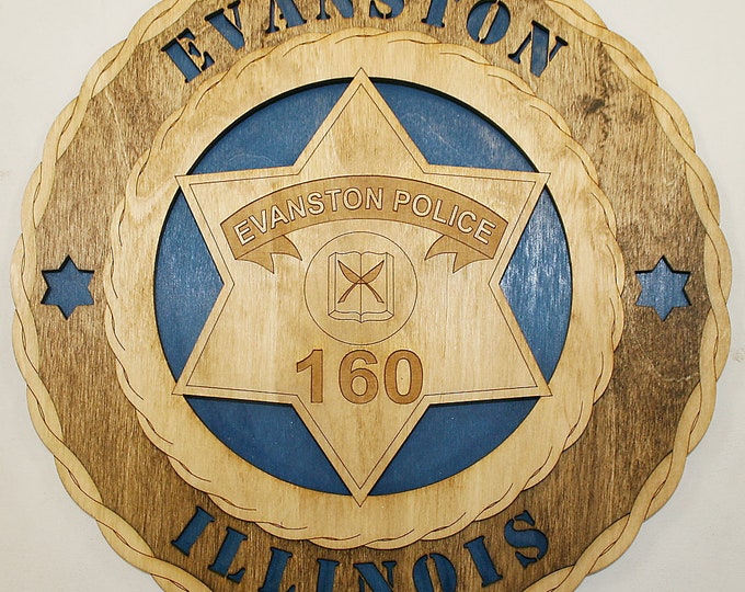 12" and 18"  Evanston Illinois Police Wall Tribute