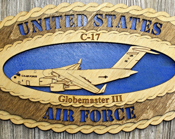 United states Air Force C17 Large Oval Wall Tribute