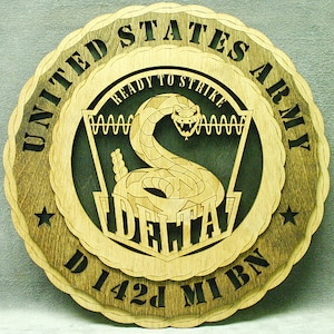 Custom 12&quot; Wood US Army D142d Mi Bn Wall Tribute - Versandkostenfrei