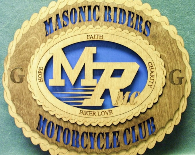 Custom 12" Masonic Riders Wall Tribute - FREE SHIPPING
