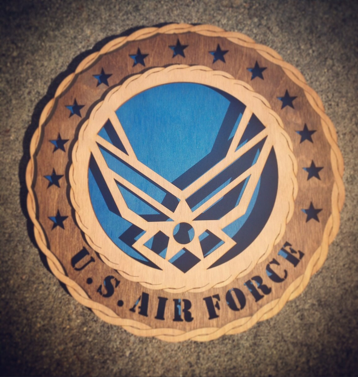 Custom 12 Wood US Air Force Wall Tribute FREE SHIPPING Etsy